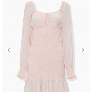 NWT Pink Peasant Dress small